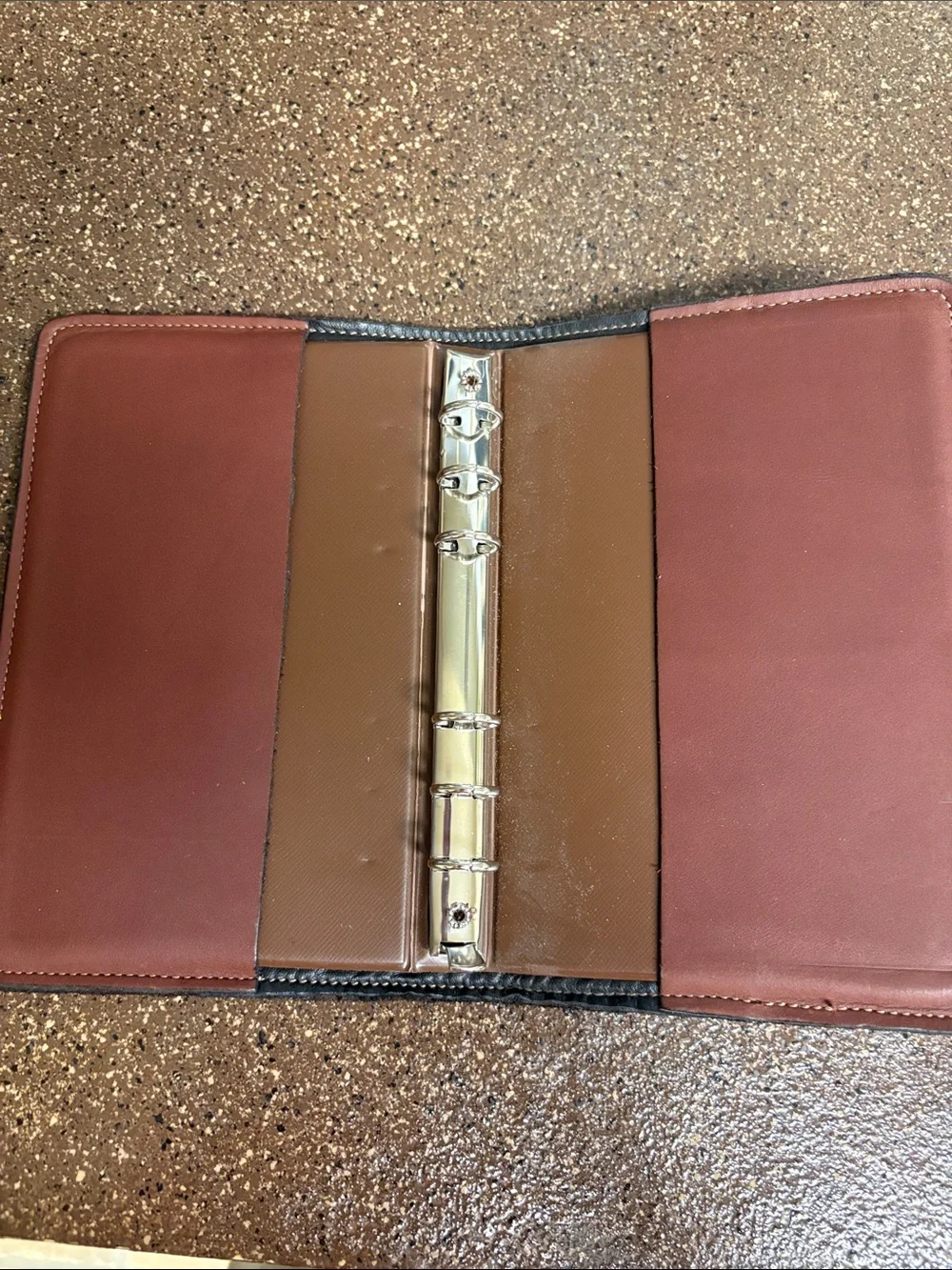 Vintage Orvis Leather 6-Ring daily planner .